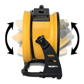 XPOWER FC-100 Pro Air Circulator, Carpet Dryer, Floor Fan, Blower - 11" Diameter Multipurpose Heavy-Duty Portable Shop, Office, Classroom, Home Fan- Yellow