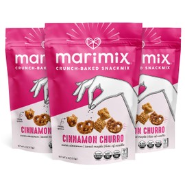 Marimix Snack Mix | Cinnamon Churro | Crunch Baked Sweet & Salty Savory Plant Based Naturally Gluten Free Whole Grain Fiber Charcuterie Pretzel Trail Party Mix | No Artificial Ingredients