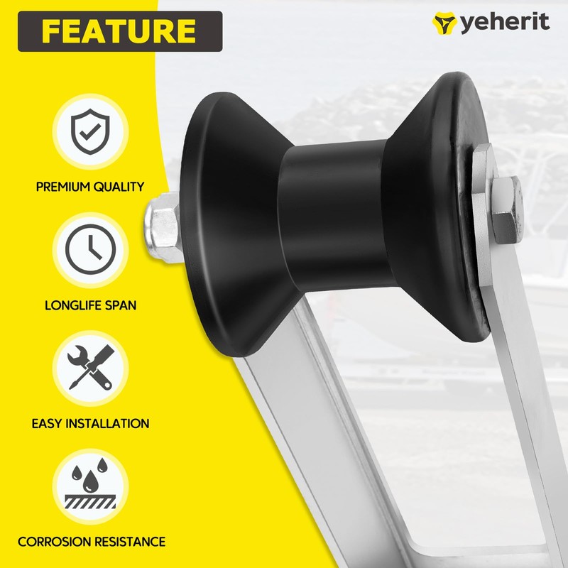 Boat Trailer Winch Post with Trailer Roller Compatible with 3"