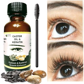Eyelash Growth Herbal Organic Keratin & Castor Oil Pure Eyebrow Thickener Factor