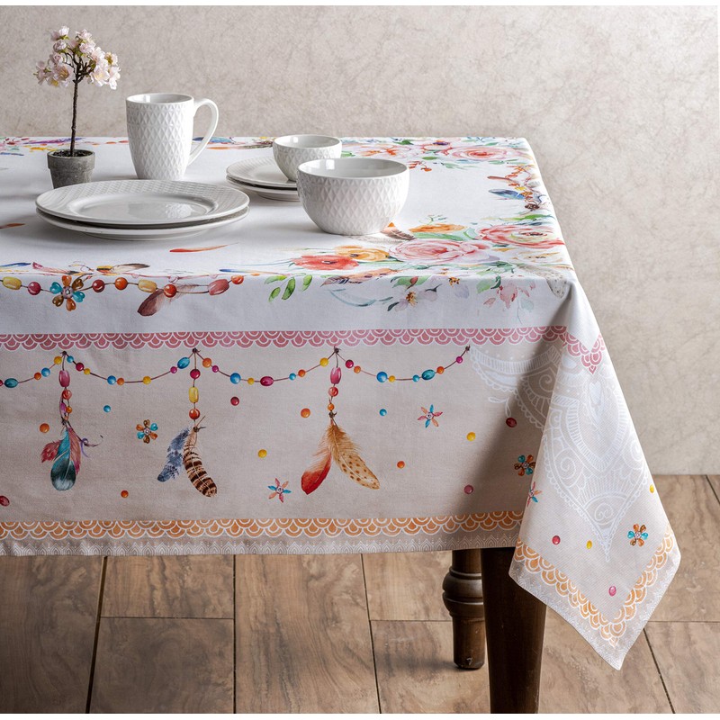 Maison d' Hermine Tablecloths 100% Cotton 140cm x 230cm Decorative