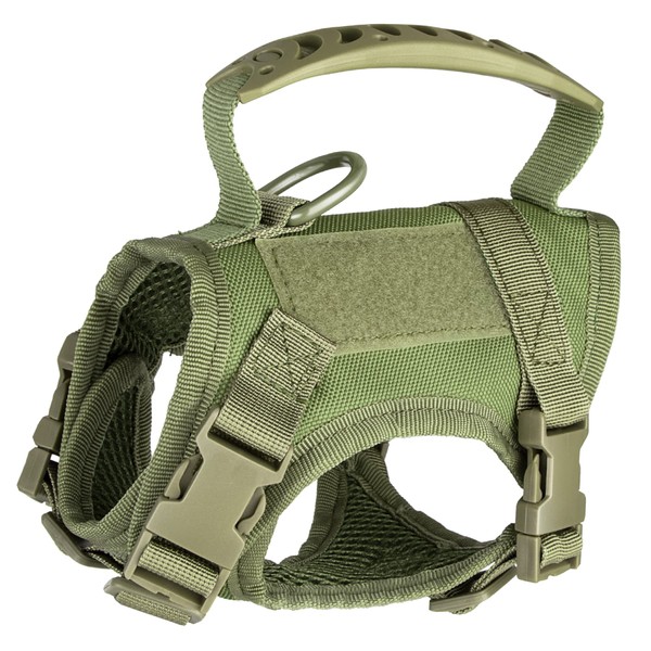 bvya Tactical Nylon Small Dog Vest Harness Adjustable Comfy Mesh