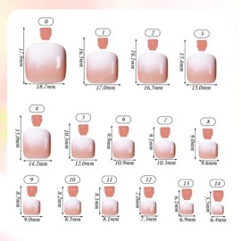 Axvxby 120 Stück Falsche Fußnägel Tips Kit mit 12 Größen Künstlich Zehennägel zum Aufkleben Press on Toenails Wiederverwendbar Kurz Acryl Künstlich Fußnägel Tips für Damen Frauen Nagelkunst DIY