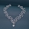 WONRLUA Wedding Hair Accessories for Brides, Rhinestone Forehead Headband, Bridal