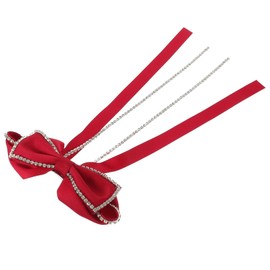 BESPORTBLE Bow Hair Clip for Women Cute Spring Clip with Rhinestone Stylish Hair Accessory for Weddings Daily Use Durable Design