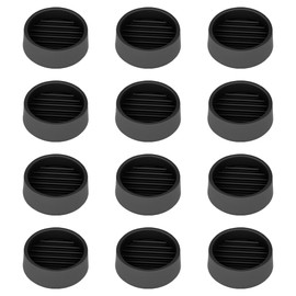 VOCOMO Non Slip Furniture Pads, 1.5' Round Black Rubber Caster Cups, 12 Pcs Anti-Slip Gripper, Anti Slide Floor Protectors for Bed, Couch, Stoppers