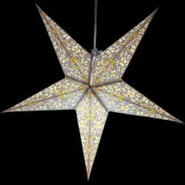 YEPSIO Paper Star Lantern Lampshade Light Shades Large 60cm Star Hanging Decorations for Christmas Wedding Home Decoration Birthday Party (Galaxy 009)