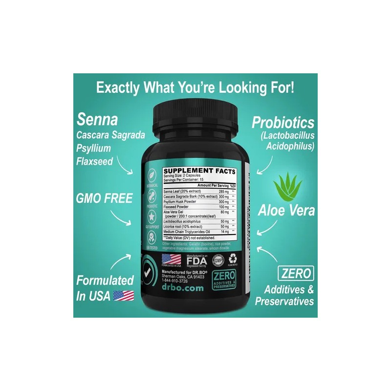 Dr. Bo Colon Cleanser Detox Natural 15 Días 30 Pastillas