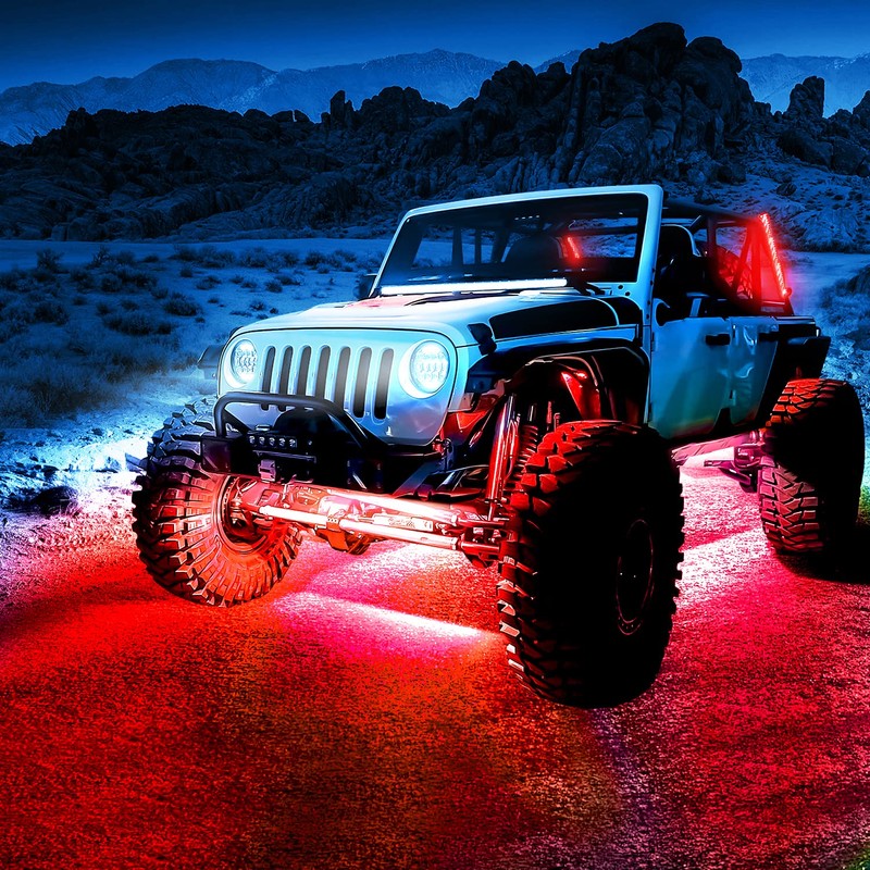 Nilight 4Pcs Car Underglow Neon Accent Strip Lights 252 LEDs