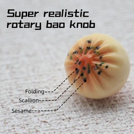 Cmokifuly Rotary Knob for Gaming Mechanical Keyboard,Cute 3D Steamed Bun Custom Knob,Handmade Resin Rotary Knob Suitable for GMK67/GMK87/GMK104/L98/F99 Pro/F75 (Pro),etc (Bao)
