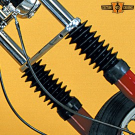 Custom Chrome 1 Pair Motorcycle 39mm Fork Covers Front Gaiters Shock Boots Fits For Harley