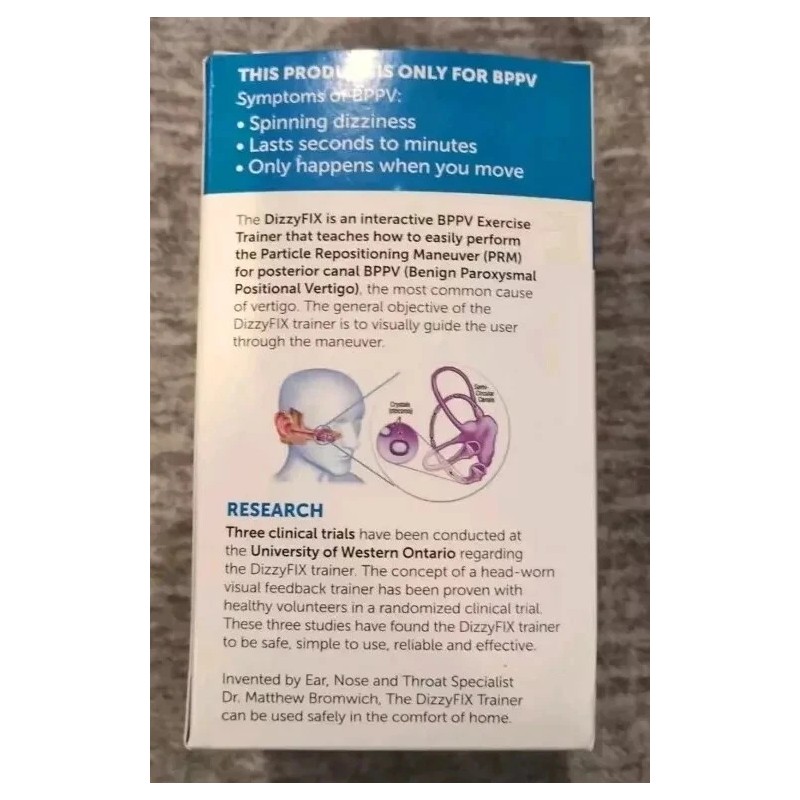 Dizzy Fix Vertigo Exercise Trainer for Home Use Drug Free