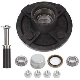AINTIER Wheel Bearing Assembly fit Boat Trailer Hub Axle Kit 4 on 4 Bolt Circle Wheel Hub Kit 2000lb Axle 4 Bolt Lug Greased Bearings L44649 1-1/16 Idler Hubs 1pc