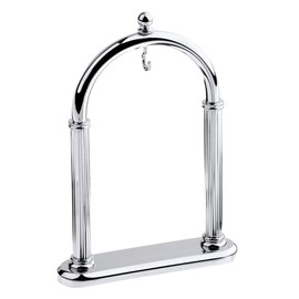 TAURISH Pocket Watch Display Stand Full Arch Chrome Metal Holder for Pocket Watches, Antique Clocks, & Collectibles -Chrome finish ( Watch Not Included )