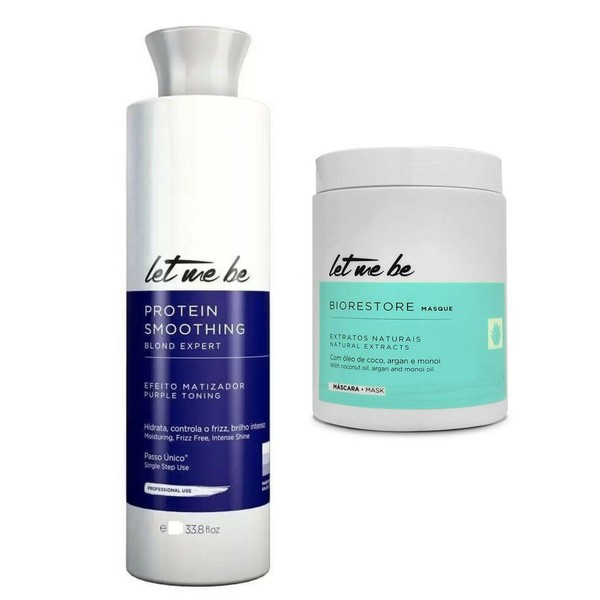 Kit Let me Be Smoothing Protein  Blond Expert &BioRestore Mask 1000ml 33,8 fl 0z