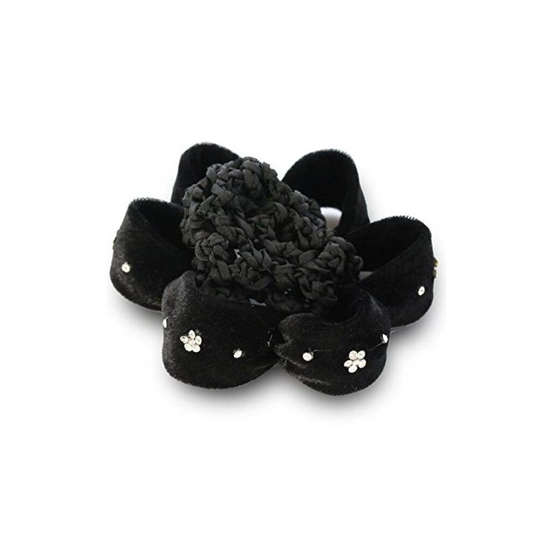 1PCS Black Women Bun Cover Snood Ballet Dance Polka Dot