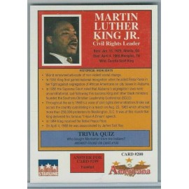 MARTIN LUTHER KING Jr. 'CIVIL RIGHTS LEADER' #200 -- 1992 Americana Vintage Card