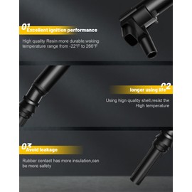 OCPTY 8 ignition coils with 16 iridium Spark Plugs fits AL3Z12029B UF-639 DG526 for ford for F-150 F-250 F-350 6.2L