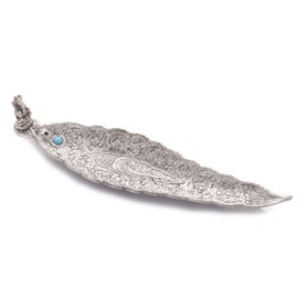 Zap Impex Soporte para Varillas de Incienso de Hoja de Metal y recogedor de Cenizas (Figura de Ganesh)