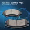 BRAKEUS Front Rear Quiet D699 D698 Ceramic Brake Pads Sets