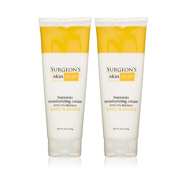 Surgeon's Skin Secret Beeswax Moisturizing Cream 8oz. Tube (2 Pack) - Honey Almond