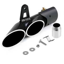 Motorcycle Exhaust Tips 1.5-2" inlet, Motorcycle Slip On Muffler 38-51mm Inlet for Street/Sport Motorcycles and Scooters, Dirt Bike ATV Street Bike
