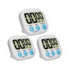3 Pack Digital Kitchen Timer for Cooking Big Digits Loud