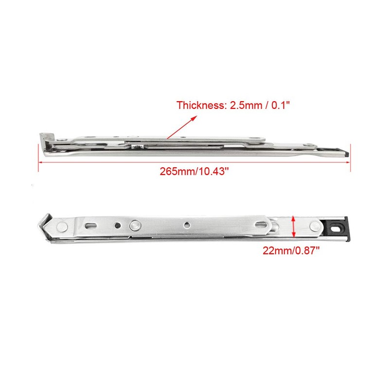 sourcing map 10-Inch Hanging/Casement Window Hinge, 202 Stainless Steel 2Pcs