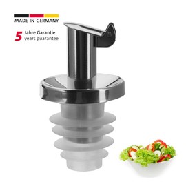 Westmark Öl-/Essig-Ausgießer für Flaschen, mit Kläppchen, Metall/rostfreier Edelstahl, Silikonkorken, Inox Öl-Spezial, 47832180