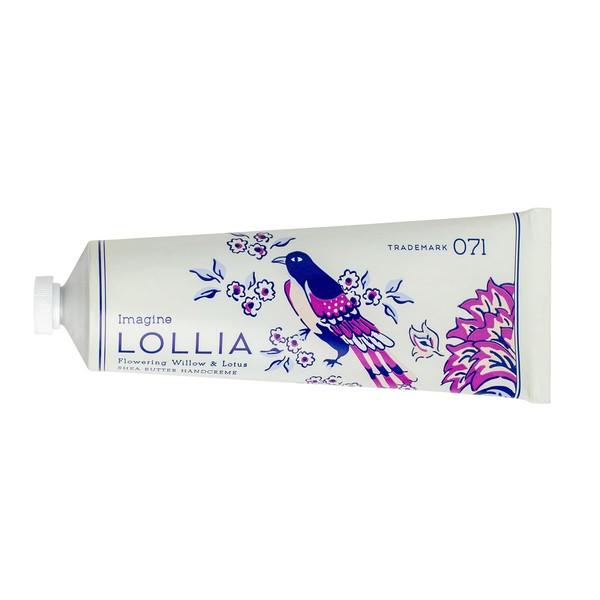 LOLLIA Imagine Handcreme, 4 oz. – Flowering Willow & Lotus – Scented Hand Cream for Women, Moisturizing Hand Lotion for Dry Hands, Shea Butter & Cocoa Butter, Quick Absorbing Lotion