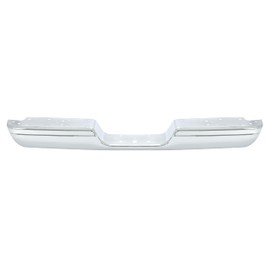 KUAFU Rear Bumper Face Bar Compatible with 1994-2002 Dodge Ram 1500 2500 3500 Fleetside/Styleside Replacement for 55076634AE 55076634AC 55076634AD 55076634AF CH1102344 Silvery Steel Chrome Heavy Duty