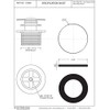 Westbrass D398R-50 1-1/2" NPSM Coarse Thread Mushroom Tip-Toe Bathtub Stopper