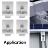 Solar Panel Mount End Clamp Kit, 4 Pieces Solar Panel
