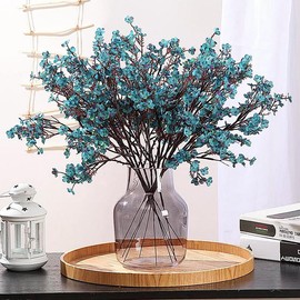 Artificial Flower for Home Decor, 1 Count 2024 Room Decor Faux Flower Decoration without Vase, Decorative Plant, Summer Essentials - Color: Sky Blue, Specification: one-size