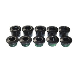 SRAM Road Double Chainring Aluminum Bolt Set - Black, Lightweight Precision Components for Cyclocross & Road Bikes, Compatible Omnium Cranks, Durable High-Performance Bike Accessories (10 pc