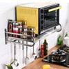 ILWorkTLs Wall Mounted Microwave Oven Rack,Stainless Steel Kitchen Shelf with
