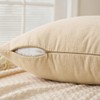 MIULEE Beige Couch Pillow Covers 12x20 Inch, Set of 2