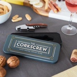Balvi Corkscrew Corkscrew Door Opener and Multifunction Tool in Metal Box Tin