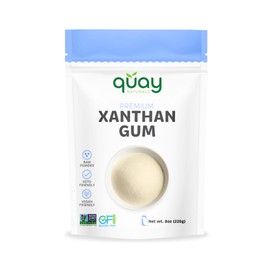Quay Naturals Xanthan Gum, 8 oz for Baking, Thickening Sauces, Keto Syrups, Soups - Enhances Texture & Thickens Dough - Non GMO