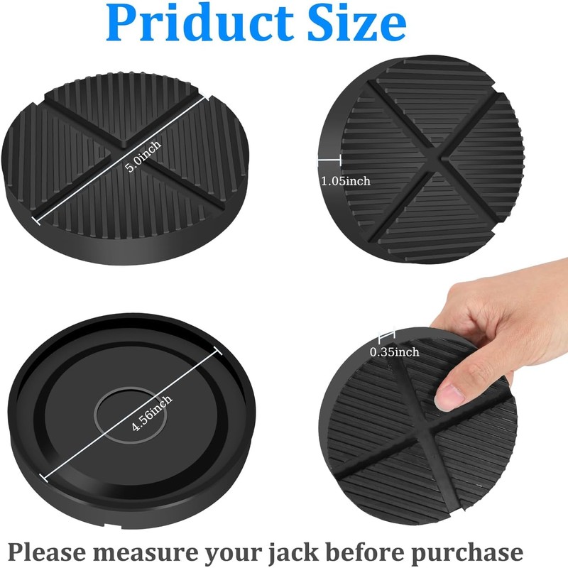 Jegruda Floor Jack Rubber Pad Universal Jack Pad Adapter, Pinch