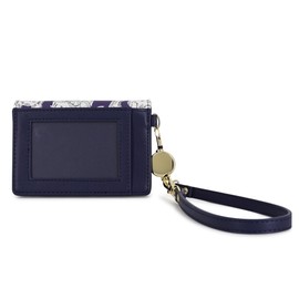 Paul & Joe ACCESSOIRES Paul & Joe Accesois 2 Sided Pass Case, Gipunune Ribbon Pass Case, Card Case, Cat Pattern, Wallet, Card Storage, Strap, Wallet, Nunette, Metal, NAVY