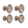 Infinity Decor Mushroom Shaped Solid Brass Round Cupboard Knob Antique