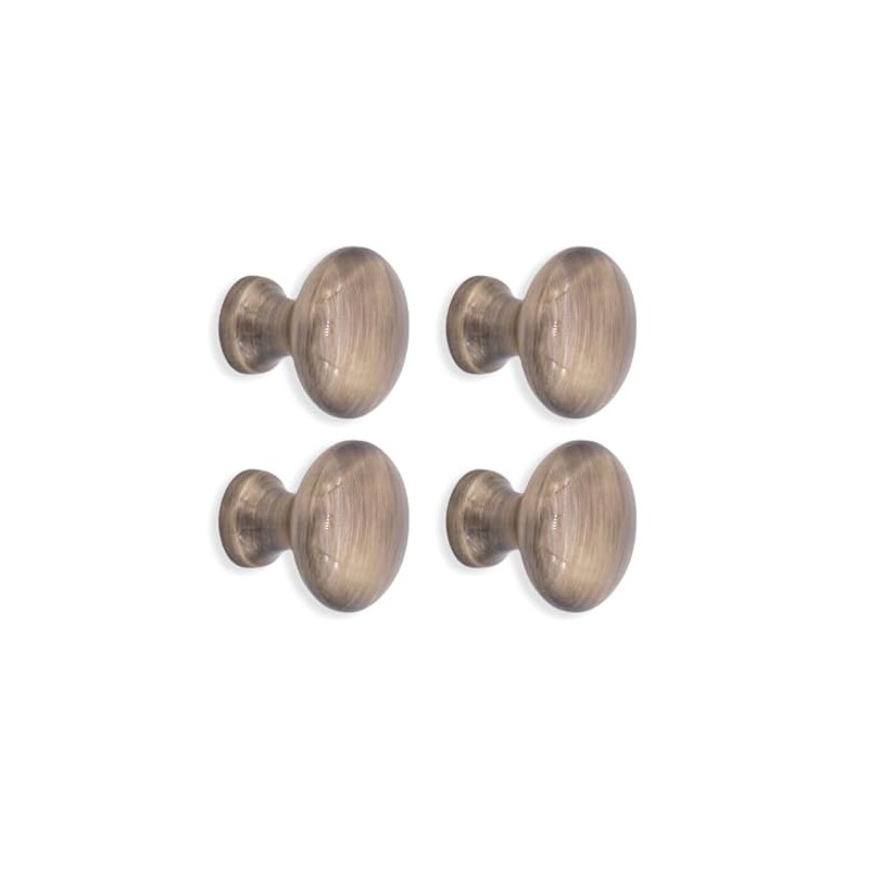Infinity Decor Mushroom Shaped Solid Brass Round Cupboard Knob Antique