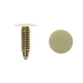 uxcell 20 Pcs Beige Car Bumper Fender Plastic Rivets Fasteners Clips 7mm x 6mm Hole Universal
