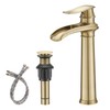 BWE Bathroom Vessel Sink Faucet Waterfall Spout Single Handle One