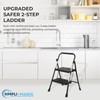 SIMPLI-MAGIC 2-Step Ladder, 800 LBS Capacity Folding Step Stool –
