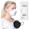 TubeRoo FFP2 Mask Large Head White Fish Shape Pack of