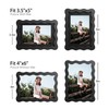 THKRLOF 4x6 Picture Frame with Mat for 3.5x5, Wavy Edge