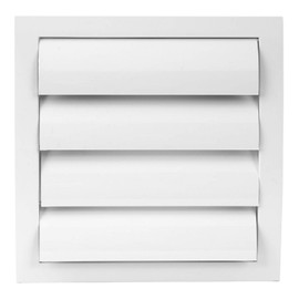 190x190mm / 7.5x7.5 inch Air Vent Cover with Non-Return Gravity Shutters - Ventilation Grille with Flyscreen - ABS Plastic White