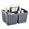 ALINK Portable Shower Caddy Basket with Compartments, Plastic Divided Cleaning